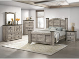 Ella-Mae Gray/Brown King Poster Bedroom Set - Ornate Home