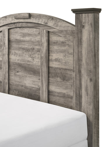 Ella-Mae Gray/Brown Queen Poster Bedroom Set - Ornate Home