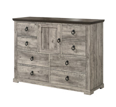 Ella-Mae Gray/Brown Queen Poster Bedroom Set - Ornate Home