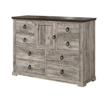 Ella-Mae Gray/Brown Queen Poster Bedroom Set - Ornate Home