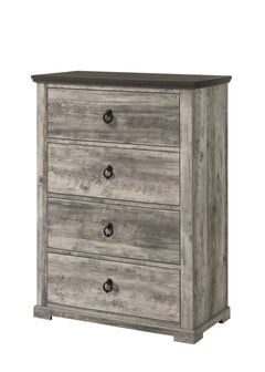 Ella-Mae Gray/Brown Queen Poster Bedroom Set - Ornate Home