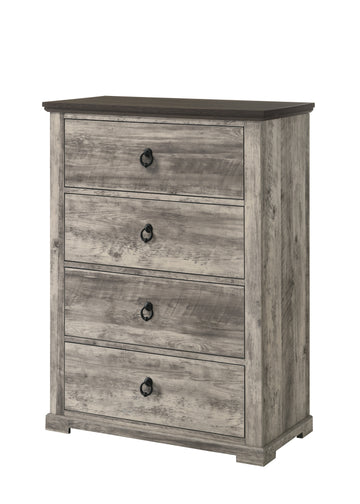 Ella-Mae Gray/Brown Queen Poster Bedroom Set - Ornate Home
