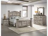 Ella-Mae Gray/Brown King Poster Bedroom Set - Ornate Home