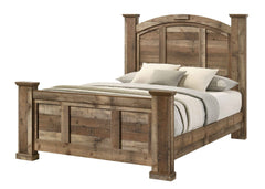 Ella-Mae Reclaimed Natural King Poster Bed - Ornate Home