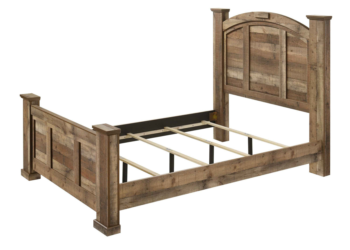 Ella-Mae Reclaimed Natural Queen Poster Bed - Ornate Home