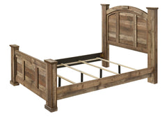 Ella-Mae Reclaimed Natural Queen Poster Bed - Ornate Home