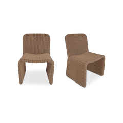 Ella Natural Outdoor Dining Chair (Set of 2) - Ornate Home