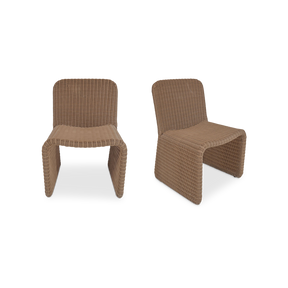Ella Natural Outdoor Dining Chair (Set of 2) - Ornate Home