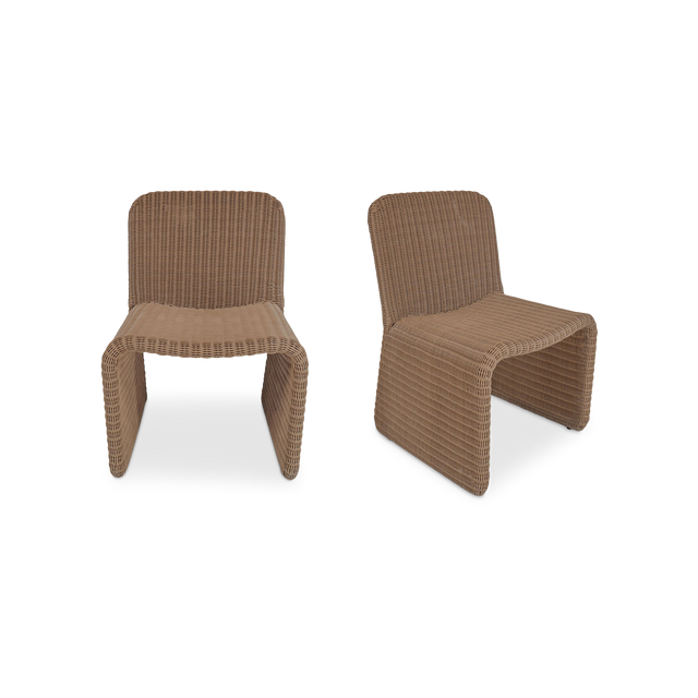Ella Natural Outdoor Dining Chair (Set of 2) - Ornate Home