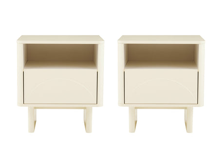 Ella Nightstand in Cream (set of 2) - Ornate Home