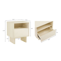 Ella Nightstand in Cream (set of 2) - Ornate Home