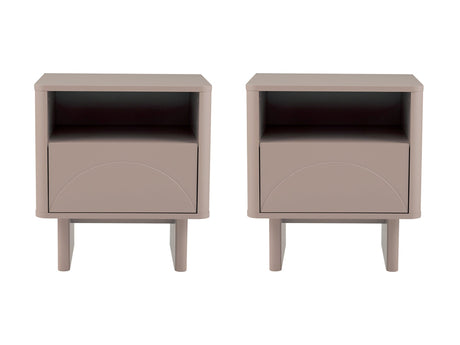 Ella Nightstand in Mocha (set of 2) - Ornate Home
