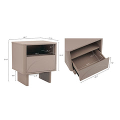 Ella Nightstand in Mocha (set of 2) - Ornate Home