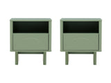 Ella Nightstand in Sage Green (set of 2) - Ornate Home