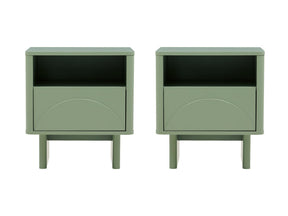 Ella Nightstand in Sage Green (set of 2) - Ornate Home