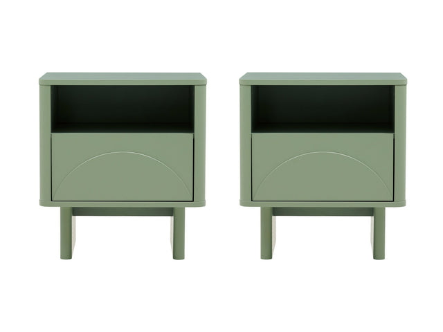 Ella Nightstand in Sage Green (set of 2) - Ornate Home