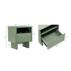 Ella Nightstand in Sage Green (set of 2) - Ornate Home