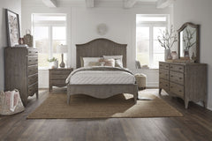 Ella Solid Wood Crown California King Bed in Camel - Ornate Home