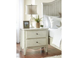 Ella White Wash Solid Wood Two Drawer Nightstand - Ornate Home