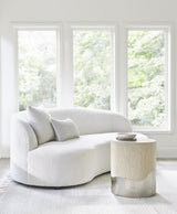 Elle Ivory Sofa Without Pillows - Ornate Home