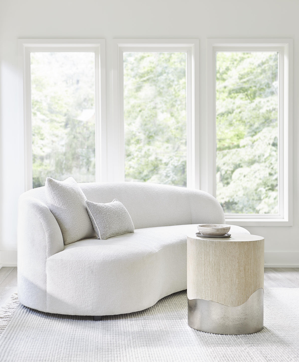 Elle Ivory Sofa Without Pillows - Ornate Home