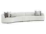 Elle White/Cream Fabric Sectional - Ornate Home