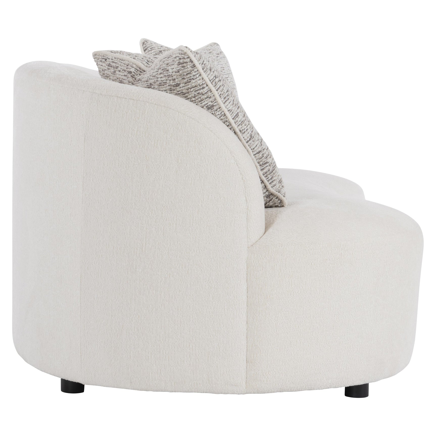 Elle White/Cream Fabric Sofa - Ornate Home