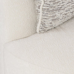 Elle White/Cream Fabric Sofa - Ornate Home