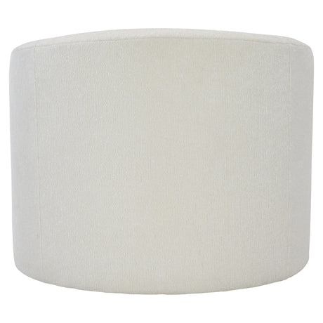 Elle White/Cream Fabric Swivel Chair - Ornate Home