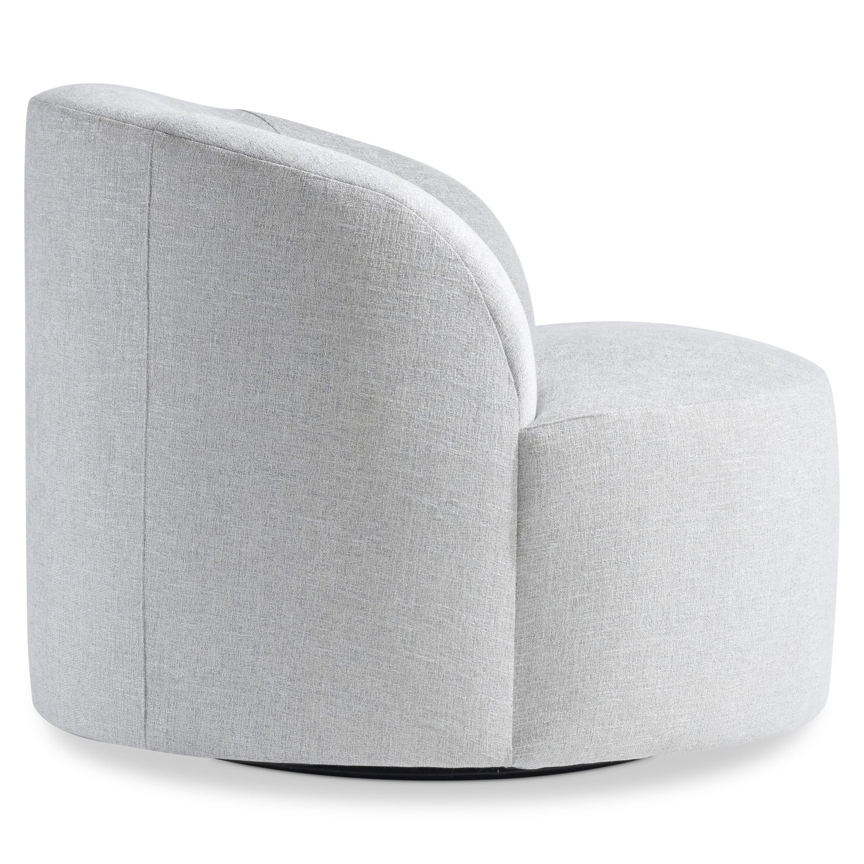 Elle White/Cream Fabric Swivel Chair - Ornate Home