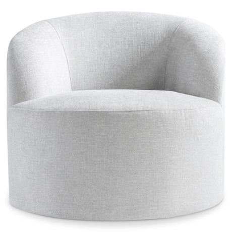 Elle White/Cream Fabric Swivel Chair - Ornate Home