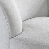 Elle White/Cream Fabric Swivel Chair - Ornate Home