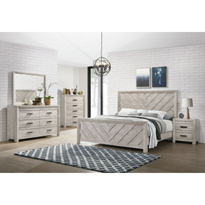 Ellen White 3-Piece Full Panel Bedroom Set - Ornate Home