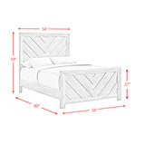 Ellen White 3-Piece Full Panel Bedroom Set - Ornate Home