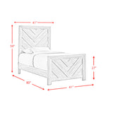Ellen White 5-Piece Twin Panel Bedroom Set - Ornate Home