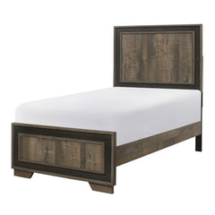 Ellendale Rustic Mahogany / Dark Ebony 4-piece Twin Bedroom Set - Ornate Home