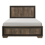 Ellendale Rustic Mahogany/Dark Ebony 5-Piece Queen Bedroom Set - Ornate Home