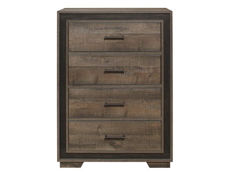 Ellendale Rustic Mahogany/Dark Ebony Chest - Ornate Home