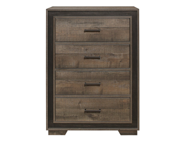 Ellendale Rustic Mahogany/Dark Ebony Chest - Ornate Home