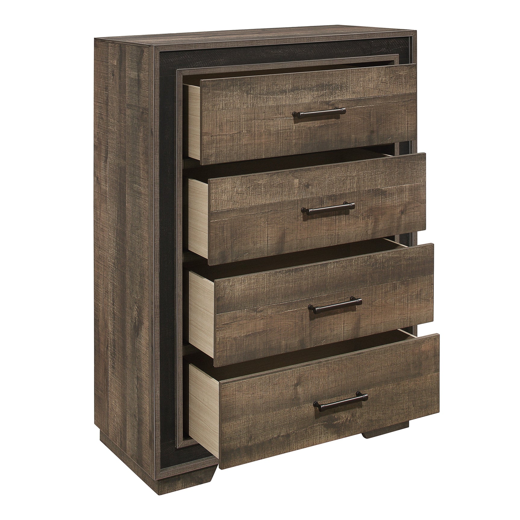 Ellendale Rustic Mahogany/Dark Ebony Chest - Ornate Home