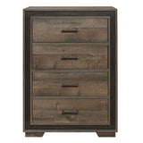 Ellendale Rustic Mahogany/Dark Ebony Chest - Ornate Home