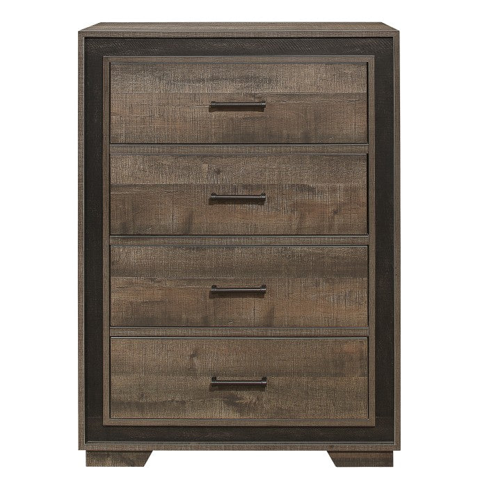 Ellendale Rustic Mahogany/Dark Ebony Chest - Ornate Home