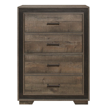 Ellendale Rustic Mahogany/Dark Ebony Chest - Ornate Home