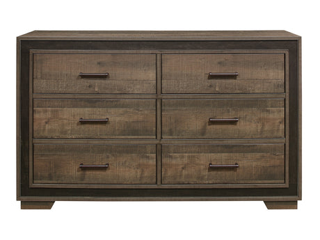 Ellendale Rustic Mahogany/Dark Ebony Dresser - Ornate Home