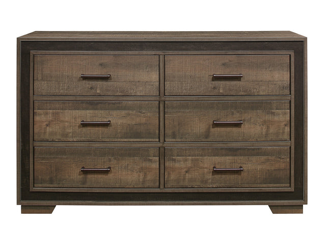 Ellendale Rustic Mahogany/Dark Ebony Dresser - Ornate Home