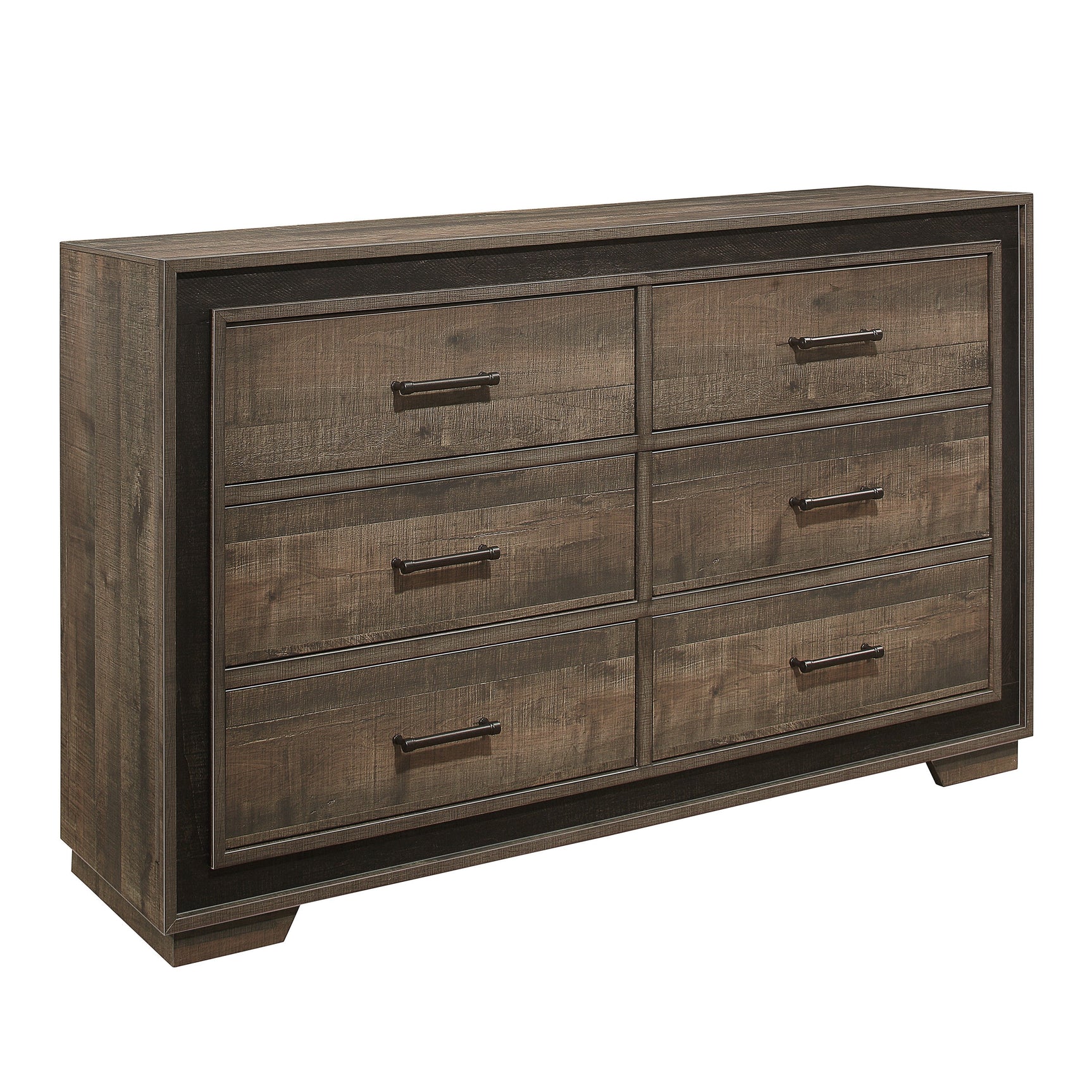 Ellendale Rustic Mahogany/Dark Ebony Dresser - Ornate Home