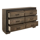 Ellendale Rustic Mahogany/Dark Ebony Dresser - Ornate Home