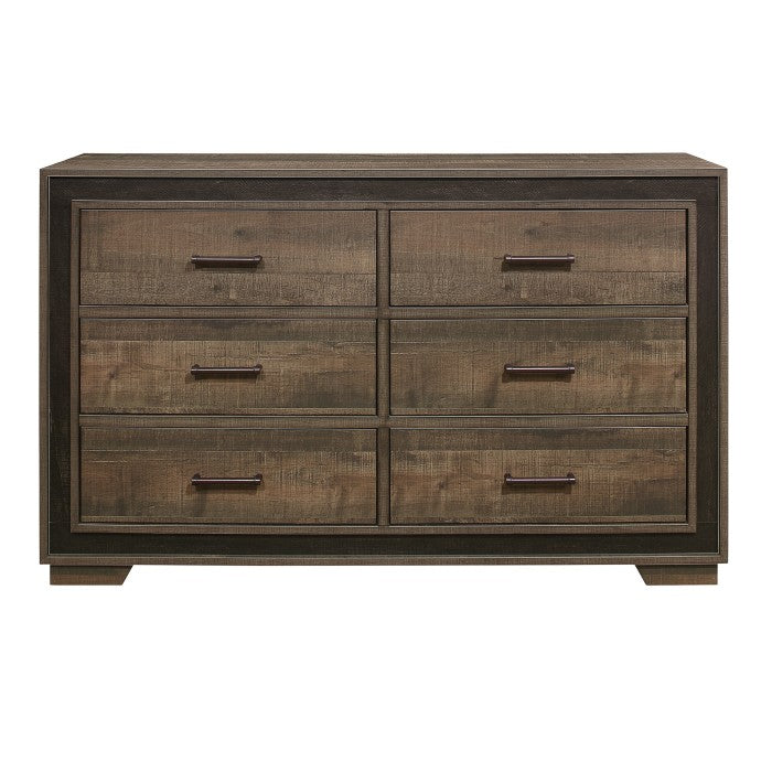 Ellendale Rustic Mahogany/Dark Ebony Dresser - Ornate Home