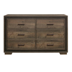 Ellendale Rustic Mahogany/Dark Ebony Dresser - Ornate Home