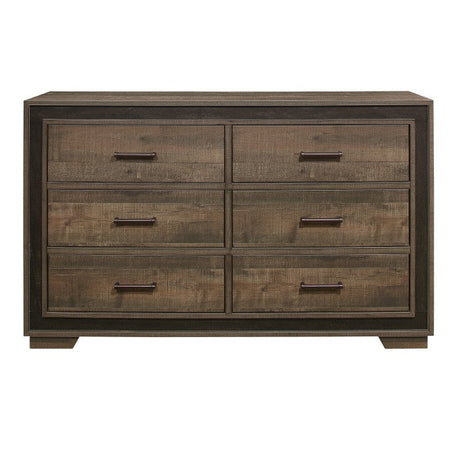 Ellendale Rustic Mahogany/Dark Ebony Dresser - Ornate Home
